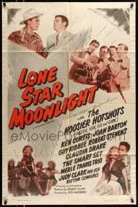 4p475 LONE STAR MOONLIGHT 1sh R53 Hoosier Hotshots, Judy Clark & Her Rhythm Cowgirls!