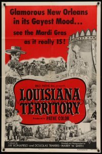 4p487 LOUISIANA TERRITORY style A 2D 1sh '53 New Orleans in its Gayest Mood, Mardi Gras as it is!