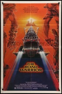 4p511 MAD MAX 2: THE ROAD WARRIOR 1sh '82 Mel Gibson returns in the title role, art by Commander!