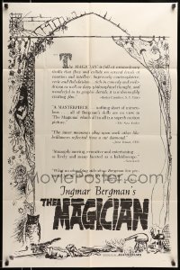 4p514 MAGICIAN 1sh '58 Ingmar Bergman's classic Ansiktet with Max Von Sydow & Ingrid Thulin!