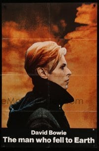4p522 MAN WHO FELL TO EARTH 1sh '76 Nicolas Roeg, David Bowie close up profile!