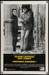 4p544 MIDNIGHT COWBOY 1sh '69 Dustin Hoffman, Jon Voight, John Schlesinger classic!