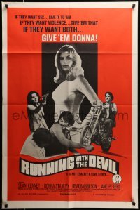 4p743 RUNNING WITH THE DEVIL 1sh '73 Henri Pachard, it's not exactly a love story!