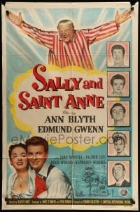 4p751 SALLY & SAINT ANNE 1sh '52 Ann Blyth, Edmund Gwenn, Frances Bavier!