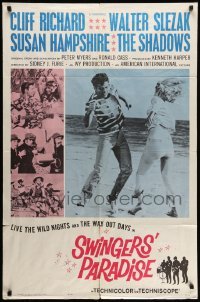 4p863 SWINGERS' PARADISE 1sh '65 live the wild nights and the way out days!