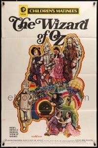 4p984 WIZARD OF OZ 1sh R70 Victor Fleming, Judy Garland all-time classic!