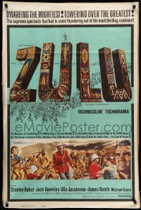 4p997 ZULU int'l 1sh '64 Stanley Baker & Michael Caine classic, dwarfing the mightiest!