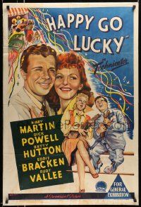 4r247 HAPPY GO LUCKY Aust 1sh '43 sexy Mary Martin looks for a rich husband in tropical Trinidad!