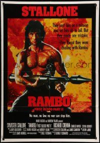 4r257 RAMBO FIRST BLOOD PART II Aust 1sh '85 no law, no war can stop Sylvester Stallone!