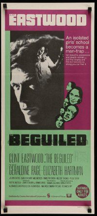 4r273 BEGUILED Aust daybill '71 art of Clint Eastwood & Geraldine Page, Don Siegel