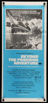 4r275 BEYOND THE POSEIDON ADVENTURE Aust daybill '79 Irwin Allen directed, Kunstler disaster art!