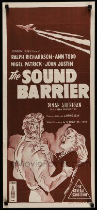 4r279 BREAKING THE SOUND BARRIER 2nd printing Aust daybill '52 David Lean, Richardson & Ann Todd!