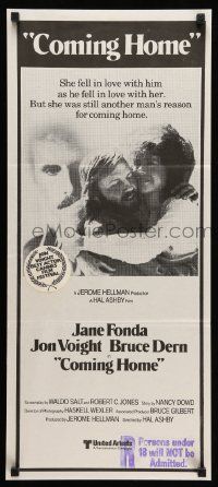 4r293 COMING HOME Aust daybill '78 Jane Fonda, Jon Voight, Bruce Dern, Ashby, Vietnam veterans!
