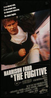 4r318 FUGITIVE Aust daybill '93 Harrison Ford is on the run from Tommy Lee Jones!