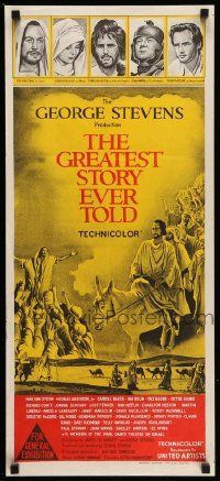 4r326 GREATEST STORY EVER TOLD Aust daybill '65 George Stevens, Max von Sydow as Jesus!