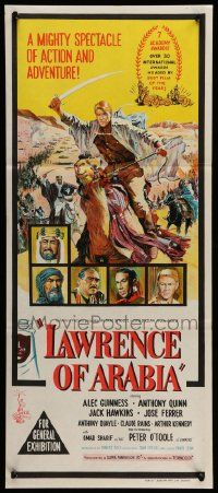 4r350 LAWRENCE OF ARABIA Aust daybill '63 David Lean classic stone litho of Peter O'Toole!