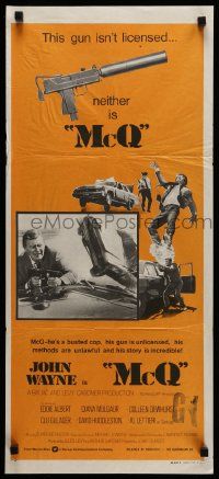 4r360 McQ Aust daybill '74 John Sturges, John Wayne is a busted cop with an unlicensed gun!