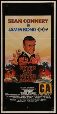 4r365 NEVER SAY NEVER AGAIN Aust daybill '83 art of Sean Connery as James Bond 007 by R. Obrero!