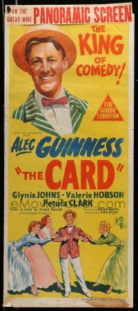 4r386 PROMOTER Aust daybill '52 The Card, Alec Guinness, Glynis Johns, different art!