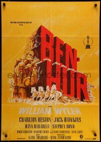 4r552 BEN-HUR German R80s Charlton Heston, William Wyler classic religious epic, cool chariot art