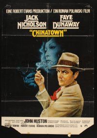 4r562 CHINATOWN German '74 Roman Polanski directed classic, cool art of Nicholson by Amsel!