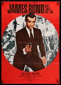 4r589 DR. NO German R80s different art & images of Sean Connery as Bond & sexy Ursula Andress!