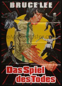4r608 GAME OF DEATH German '79 Bruce Lee, Kareem Abdul Jabbar, kung fu artwork!