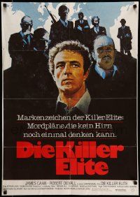 4r638 KILLER ELITE German '76 art of James Caan & map, directed by Sam Peckinpah!
