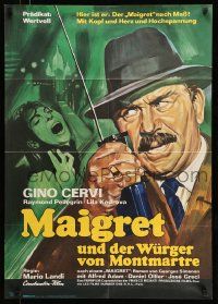 4r652 MAIGRET AT THE PIGALLE German '67 Mario Landi's Maigret a Pigalle, artwork of Gino Cervi!