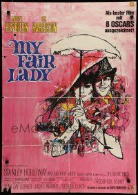4r665 MY FAIR LADY German R72 different art of Audrey Hepburn & Rex Harrison by Rolf Goetze!