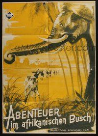 4r666 MYSTERY OF THE SNAKESKIN BELT German '51 Frank Cadman, different art of African elephant!