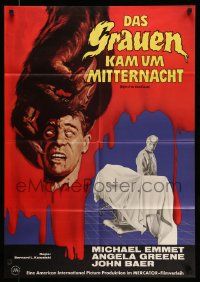 4r670 NIGHT OF THE BLOOD BEAST German '62 different artwork of monster hand holding severed head!