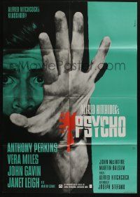 4r683 PSYCHO German R72 different art of Anthony Perkins by Lutz Peltzer, Alfred Hitchcock!