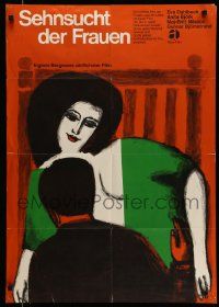 4r697 SECRETS OF WOMEN German '62 Ingmar Bergman, cool artwork by E. Melmann!