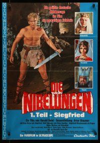 4r743 WHOM THE GODS WISH TO DESTROY German '66 Die Nibelungen, Teil 1: Siegfried, German epic!