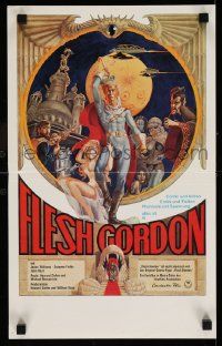 4r495 FLESH GORDON German 12x19 '75 sexy sci-fi spoof, great different erotic super hero art!