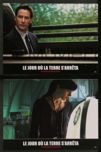 4r856 DAY THE EARTH STOOD STILL 8 French LCs '08 great images of Keanu Reeves, Jennifer Connelly!