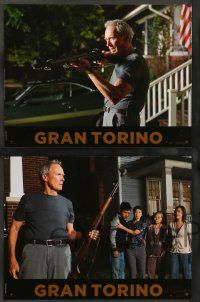 4r876 GRAN TORINO 8 French LCs '09 great images of cranky old man Clint Eastwood!