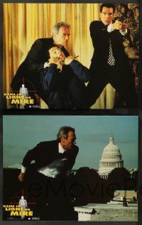 4r886 IN THE LINE OF FIRE 8 style B French LCs '93 Secret Service Agent Clint Eastwood, Rene Russo!