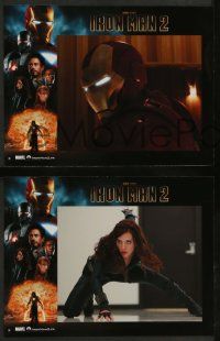 4r971 IRON MAN 2 6 French LCs '10 Marvel, Downey Jr, Cheadle, Paltrow, Scarlett Johansson!