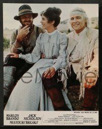 4r899 MISSOURI BREAKS 8 style A French LCs '76 Marlon Brando & Jack Nicholson, Arthur Penn!