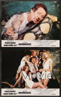 4r901 MOONRAKER 8 French LCs '79 many images of Roger Moore as James Bond, different!