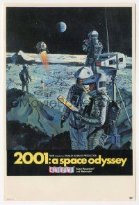 4s287 2001: A SPACE ODYSSEY Cinerama herald '68 Stanley Kubrick, art of astronauts by Bob McCall!
