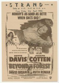 4s301 BEYOND THE FOREST herald '49 King Vidor, nobody's as good as Bette Davis when she's bad!