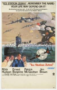 4s009 ICE STATION ZEBRA Cinerama mini WC '69 Rock Hudson, Jim Brown, Borgnine, McCall/Terpning art!