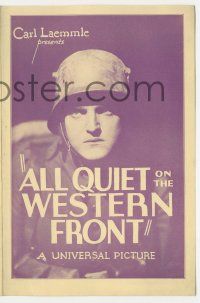 4s291 ALL QUIET ON THE WESTERN FRONT herald '30 Lew Ayres, Lewis Milestone World War I classic!