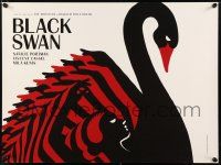 4t495 BLACK SWAN DS British quad '10 Natalie Portman, merged dancer/swan art by La Boca!