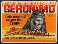 4t526 GERONIMO British quad '62 most defiant Native American Indian warrior Chuck Connors!