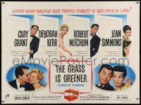 4t530 GRASS IS GREENER British quad '61 Cary Grant, Deborah Kerr, Robert Mitchum, Jean Simmons