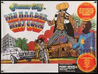 4t537 HARDER THEY COME British quad R77 Jimmy Cliff, Jamaican reggae music, artwork by John Bryant
